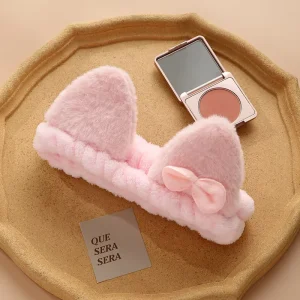 Korean Hair Accessories Lady Accesorios Mujer Women Fashion Hair Band for Washing Face Shower Cat Ears Bow Headband