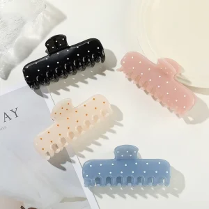 Korean INS Simple Oil Dripping Claw Clips Women Fashionable Hair Accessories Temperament Large Plastic Hair Claw Hairpins
