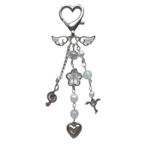 Korean Japanese Aesthetic Phone Chain Keychain Card Holder Strap Bag Charm Trendy Cool Girl Accessories Gift