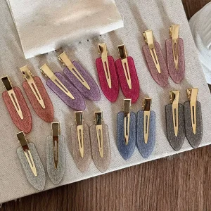 Korean Minimalist Invisible Side Sliding Hair Clip Non Damaging Crystal Hairpins for Women Shiny Plastic Accessories