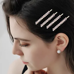 Korean New Fashion Women’s Crystal Rhinestone Clip Bridal Hair Accessories Wedding Hair Clip Bobby Pin Bridal Hair Accessories