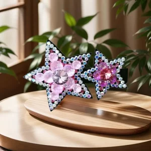 Korean Rhindiamonds Advanced Sensation Star Back Head Hair Clip for Women Five Pointed Star BB Clip Net Red Made Durable Metal