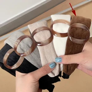 Korean Style Fashion Fabric Women’s Hairband Hairpin Ring Casual Pressure Hair Accessories Light Luxury Wide Edge