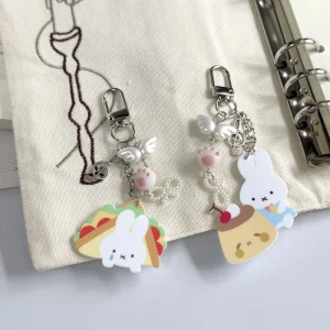 Korean Style Ins Bunny Keychain Sweet Bag Charm Phone Strap Keychain