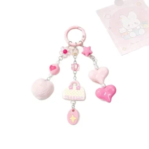 Korean Style Luxury Zinc Alloy Sweet Bag Charm Cute Girly Coin Holder Keychain Phone Strap Accessory