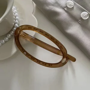 Korean Style Plastic Casual Button Geometric Hair Clips 13CM Valentine’s Day Back Head Ponytail Bun Stylish Women Carton Bulk