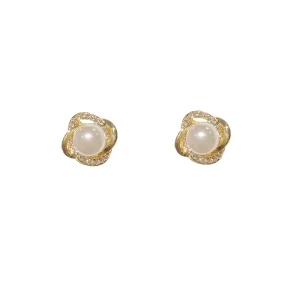 Korean Style Simple Versatile Alloy Resin Drop Earrings for Women