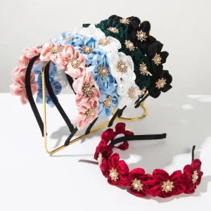 Korean Style Super Fairy Diamond Encrusted Pearl Floral Headband Trendy Fashionable Hair Accessory
