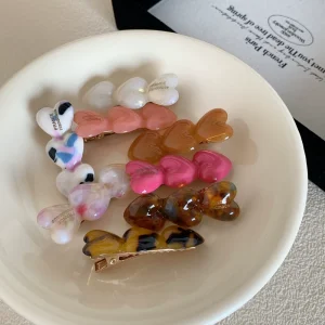 Korean Sweet Acetate Duckbill Triangle Geometry Clips Hair Barrettes Versatile Side Bangs Broken Hair Top Hair Carton