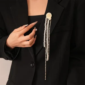 Korean Version Elegant Fashion Accessory Luxury Rhinestone Female Pendant Brooch