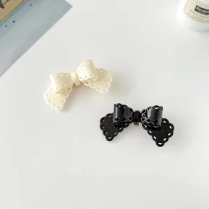 Korean Version Women’s Sweet Creative Fashionable Hair Accessory Hollow Bow Hair Clip Bangs Stylish Hair Claws