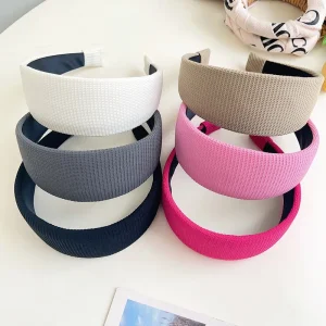 Korean style Knitted Wide brimmed Headband Simple Fashionable Sweet Summer Hair Accessories