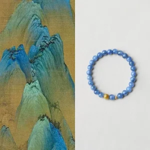 Kyanite Beaded Bracelet Womens Premium Feel Chinese Style Tigers Eye Stone Delicate Iron Chain Perfect Gift Besties Jinhua