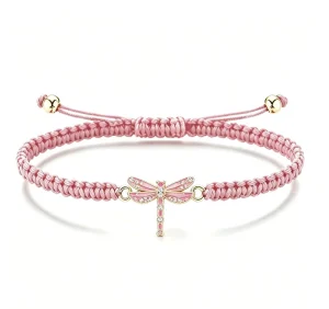 LC20260537 Women Men Macrame Rope String Dragonfly Bracelet Adjustable Braided Cord Friendship Thread Bracelet