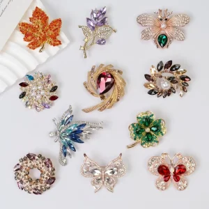 LEPAI Fashion Zinc Alloy Gold Luxury Brooches Rhinestone Brooch Brooches for Women