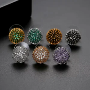 LUOTEEMI Costume Ladies Fashion Elegant Earrings Bohemia Jewelry Three Gold Plating for Women