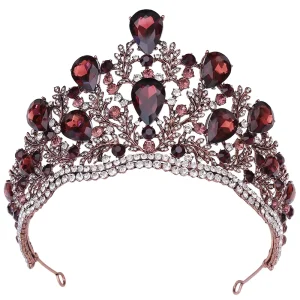 LUOXIN Baroque Bridal Crown Princess Tiara Birthday Wedding Party Hair Accessories for Women