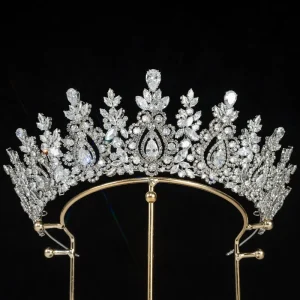 LUOXIN Bridal Pretty Elegant 3A Zircon Tiaras Women Princess Queen Headpiece Wedding Hair Accessories