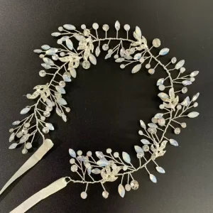 LUOXIN Fashion Bridal Rhinestones Headband Wedding Hair Opal Jewelry Women Crystal Hairband