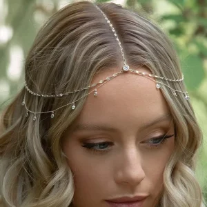 LUOXIN Fashion Rhinestone Head Chain Bride Headpiece Wedding Multi layered Headbands Chain Festival Prom Hair Accessories