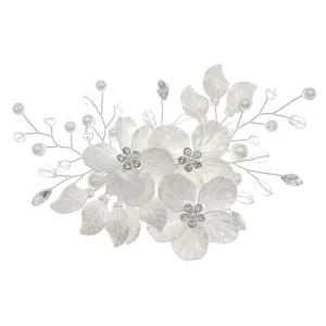 LUOXIN Handmade Romantic Bride Wedding Hair Accessories White Petals Fresh Headdress for Wedding Party Anniversary