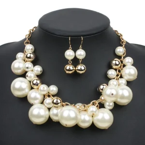 LUOXIN Hot selling Handmade Custom Pearl Jewelry Necklace Set for Women
