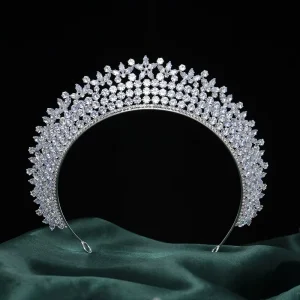 LUOXIN Luxury Tiara Bride Zircon Crown Exquisite Hair Accessories High Quality Jewelry for Wedding