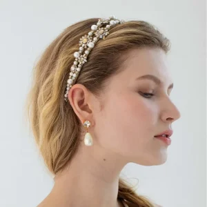 LUOXIN New Elegant Sweet Multi layer Rhinestone Pearl Headband Daily Party Hair Accessories for Women