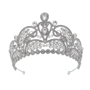 LUOXIN Princess Bride Crown Rhinestone Crystal Wedding Headwear Girls Birthday Tiaras