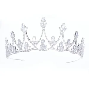 LUOXIN Zircon Crowns Bridal Hair Accessories Wedding Tiara Women Bride Pageant Princess Crown