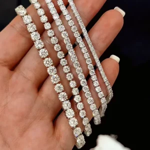 Lab Grown Diamond Tennis Chain Necklace Bracelet CVD IGI Certified Vvs Iced Out 925 Silver Diamond Chain