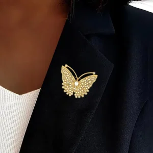 Ladies’ Brooches Rhinestone Pearl Shoe Buckle Brooches Clothing Accessories for Girls