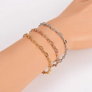 Ladies’ Embossed Bracelet Versatile Simple and Plain Bracelet Stainless Steel Bracelet Factory