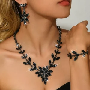 Ladies’ Fashionable Multi Piece Combination Jewelry Set Earrings Necklaces Bracelets Suitable for Weddings Parties Outfits