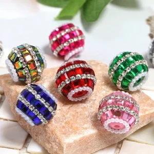 Lantern Water Diamond Ball Rhinestone Beads Pen Charms Loose Beads for DIY Accessories Jewelry Findings Components