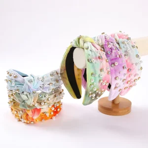 Latest Elegant Girls Women Hairband Pearl Rhinestone Hair Accessories Fashion Beaded Baroque Headband for Women