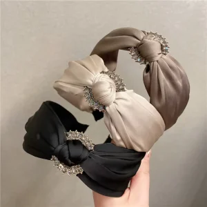 Latest Korea Design Fashion Crystal Headband Women Bow Knot Hair Accessories