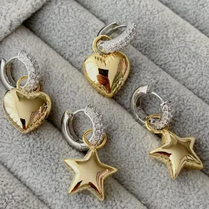 Latest Popular Heat Star Pendant Drop Earrings