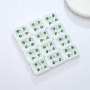 Le Burkina Faso Stainless Steel Screw Ball Stud Earrings Fashion Women Children Varied Color Earrings Set