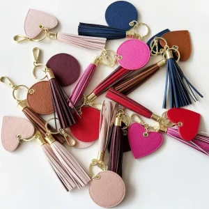 Leather Cute Style Fashion Simple Key Chain Personality Exquisite Creative Tassel Multi-color PU Leather Keychain