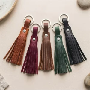 Leather Tassel Keychain for Women Personalized DIY Bags Handbag Phone Car Charm Tassel Key Chains