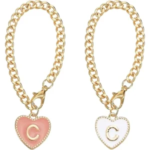Letter Charm Accessories Heart Shape Name ID Accessories Stanley Tumbler Cup Decoration Ornaments Pendants Pendants Keychains