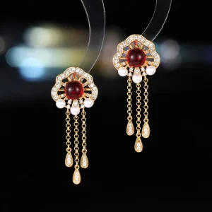 Light Luxury High Grade Dangle Earrings Elegant Long Tassels with Zircon Drop Design Fashion Drop Style Women’s Earrings