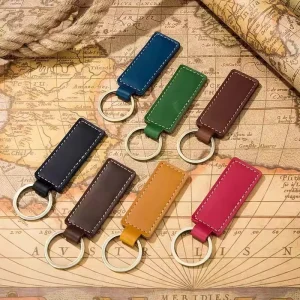 Lightweight Fashion Style Custom Logo Leather Keychain for Holiday Promotion Business Gift and Marketing Campaign
