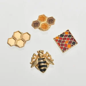 Little Bee Series Decorative Cufflinks Cute Shirt Button Lid Sleeve Decorative Buckle