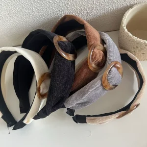 Liwu Circular Gray Wide Edge Hairband for Women with High Forehead Fashionable Headband Hair Accessory