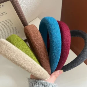 Liwu Korean Style Fashion Solid Candy Color Fabric Headband for Daily Wash Face Hair Accessories