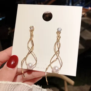 Long Tassel Pendant Earrings Fashionable and Elegant Small European and American Style