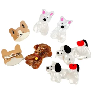 Lovely Puppy Cartoon Side Hair Pins Sweet Girl Daily Hair Decoration Clips