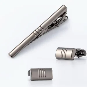 Low Moq Products Minimalist Fashion Alloy Cufflinks and Tie Clip Set Business Man T shirt Diamond Crystals Men’s Cufflinks Set
